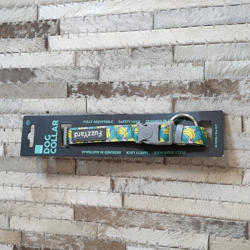 FuzzYard Banana Pattern‎ Dog Collar